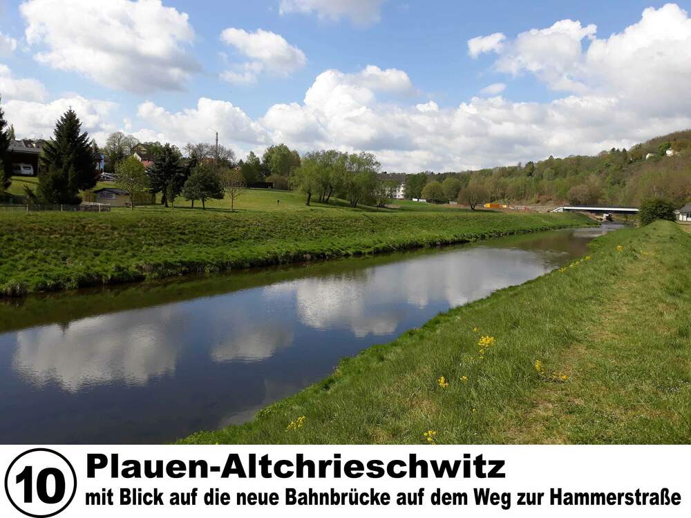 Plauen-Altchrieschwitz, Blick auf die neue Bahnbrücke